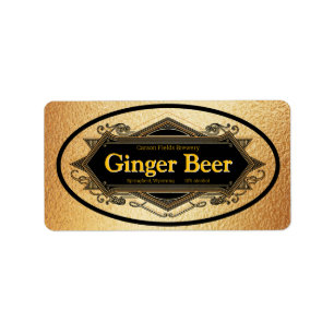 Elegant Ginger Beer Beverage Labels