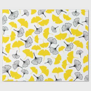 Elegant Ginkgo Biloba Art Wrapping Paper - Vibrant