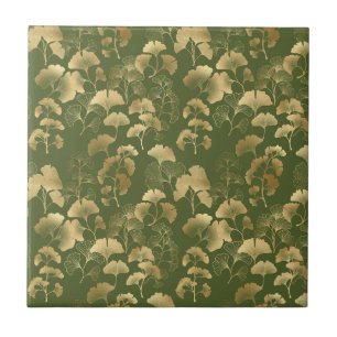 Elegant Ginkgo Garden Pattern Tile