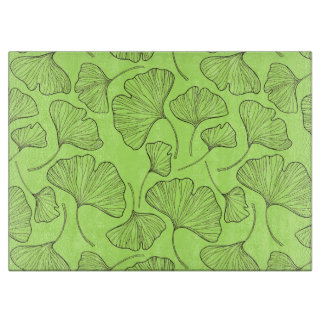 Elegant Ginkgo Leaf Glass Cutting Board
