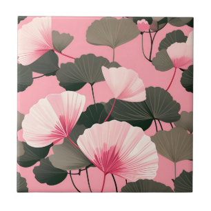 Elegant Ginkgo Leaf Pattern Tile