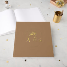 Elegant Ginkgo Leaves Mocha Brown Wedding Foil