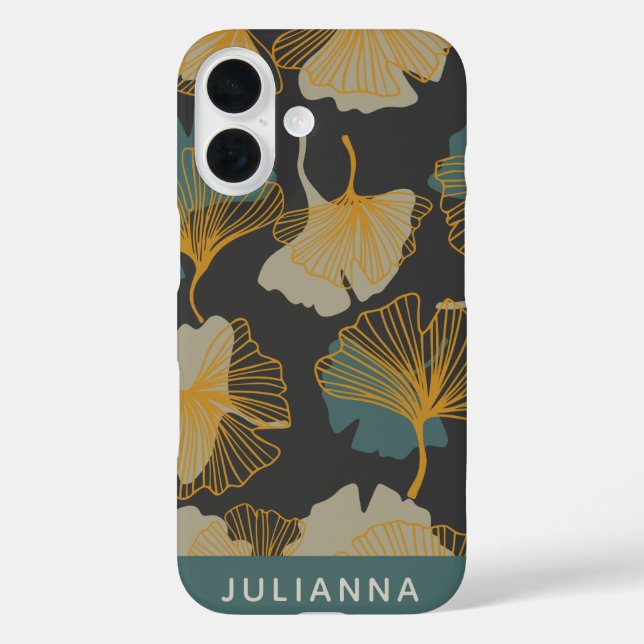 Elegant Ginkgo Leaves Pattern Autumn Personalised Case-Mate iPhone Case (Back)