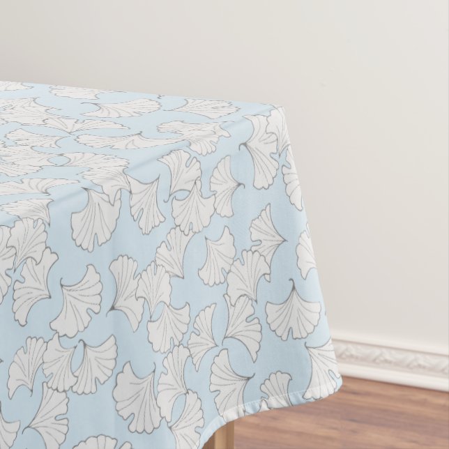 Elegant ginkgo leaves with custom background colou tablecloth (In Situ)