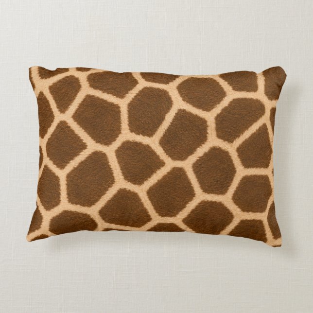 Elegant Giraffe Pattern Premium Quality Accent Decorative Cushion (Back)
