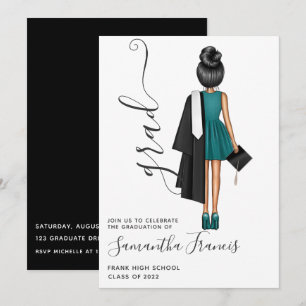 Elegant Girl Graduation Party Invit Invitation