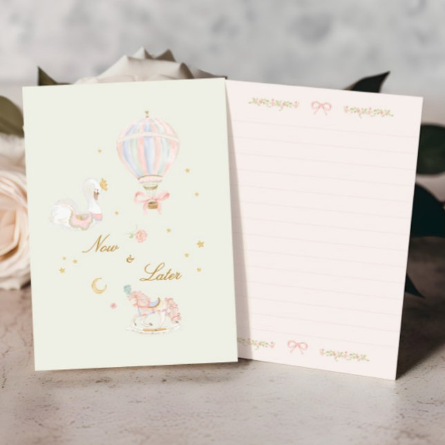 elegant girl yearly birthday keepsake enclosure card (Creator Uploaded)