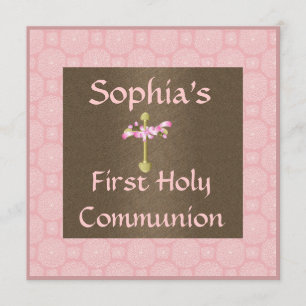 Elegant Girls First Holy Communion Invitation