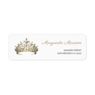 Elegant Girls Gold Crown Tiara Royal Address