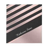 Elegant girly abstract rose gold, black & pink