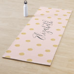 Elegant Girly Blush Pink Gold Polkadot  Yoga Mat<br><div class="desc">A unique blush pink yoga mat with faux gold foil polka dots. Personalize it with your name. Designed for you by Blackberry Boulevard.</div>