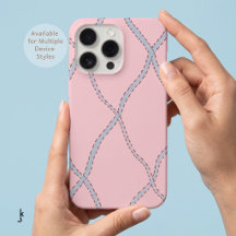 Elegant Girly Blush Pink Pastel Wavy Line Pattern
