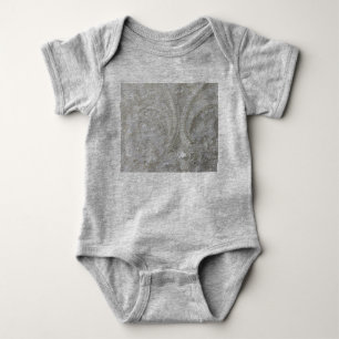 elegant girly chic grey cream beige white  floral baby bodysuit