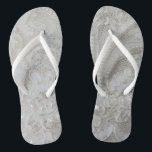 elegant girly chic grey cream beige white  floral flip flops<br><div class="desc">elegant girly chic grey cream beige white  floral fashion accessories. home decorations,  The rhinestone design details are simulated in the artwork. 
No actual rhinestones will be used in the making of this product.</div>