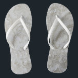 elegant girly chic grey cream beige white  floral flip flops<br><div class="desc">elegant girly chic grey cream beige white  floral fashion accessories. home decorations,  The rhinestone design details are simulated in the artwork. 
No actual rhinestones will be used in the making of this product.</div>