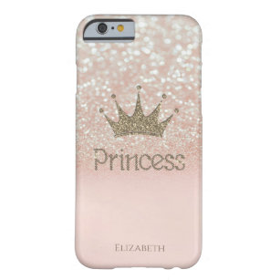 Elegant Girly Crown Princess, Glitter Bokeh Barely There iPhone 6 Case