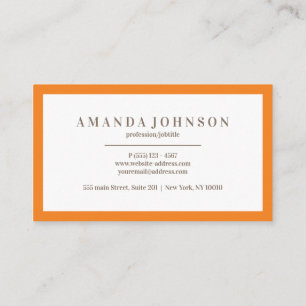 Elegant Girly Day Spa and Salon Orange Business Card