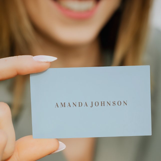 Elegant Girly Day Spa and Salon pale Blue Business Card (Creator Uploaded)