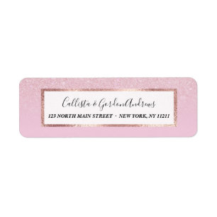 Elegant Girly Dusty Pink Rose Glitter Ombre