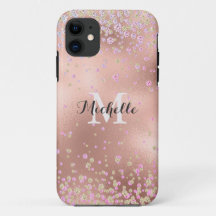 Elegant Girly  Faux Rose Gold Foil Personalised