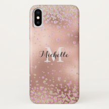 Elegant Girly Faux Rose Gold Foil Personalised