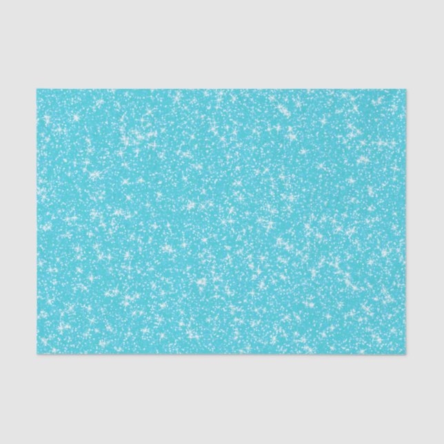 Elegant Girly Glitter Teal Pattern Design Tissue Paper (Front)