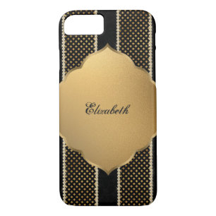 Elegant Girly Gold Diamonds -Personalised iPhone 8/7 Case