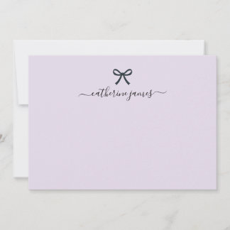 Elegant Girly Monogram Name Script Cute Purple Card