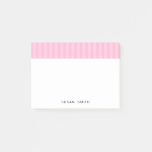 Elegant Girly Pink Rose Stripes  Post-it Notes