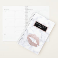 elegant girly rose gold glitter lips white marble