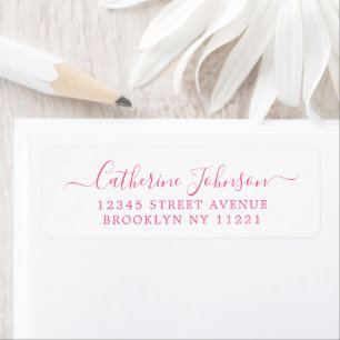 Elegant Girly Script Calligraphy Hot Pink