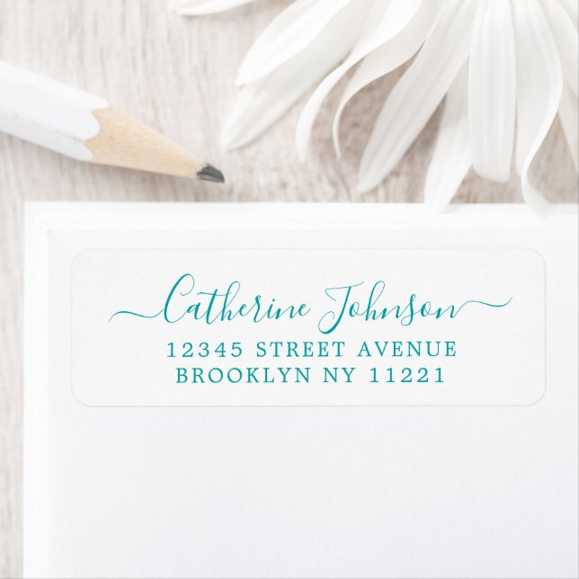 Elegant Girly Script Calligraphy Teal Green (Insitu)