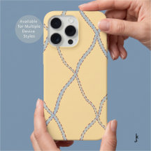 Elegant Girly Soft Yellow Pastel Wavy Line Pattern