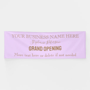 Elegant Girly Solid Light Purple Lilac Custom Text Banner