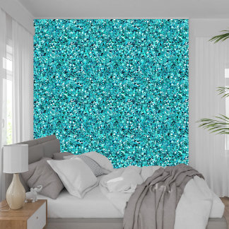 Elegant Girly Turquoise Glitter Texture  Wallpaper