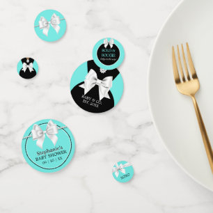 Elegant Glam Aqua Ethnic Tiffany Baby Shower Confetti