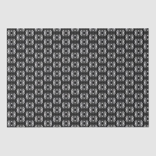 Elegant Glam Black and White Flair All Occasion Tissue Paper (Front)