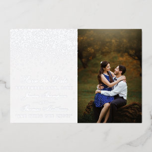Elegant Glam Confetti Wedding Save The Date Real