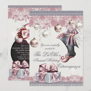 Elegant Glam Holiday Christmas Party Invitations
