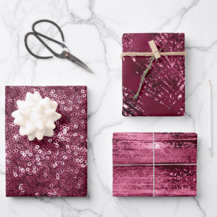 Elegant Glam Purple Sparkle Luxury Glitter Wrapping Paper Sheet