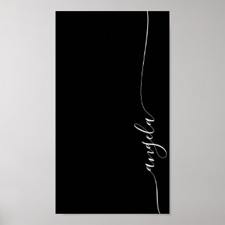 Elegant Glam Signature Phone Wallpaper Poster