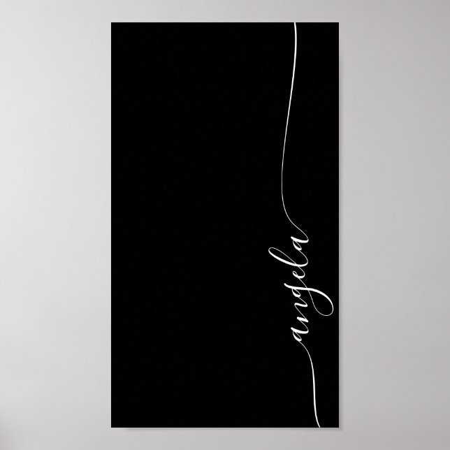 Elegant Glam Signature Phone Wallpaper Poster (Front)