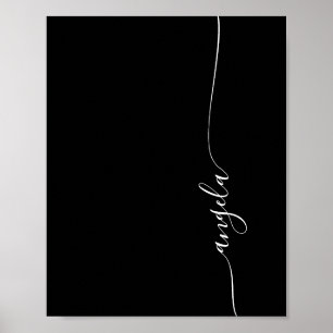 Elegant Glam Signature Phone Wallpaper Poster