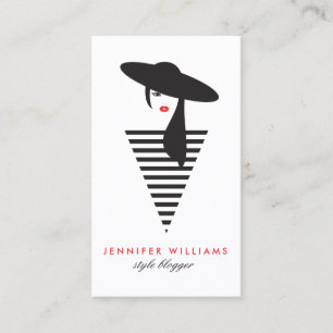 Elegant Glamour Mod Stylist, Salon, Blogger Business Card