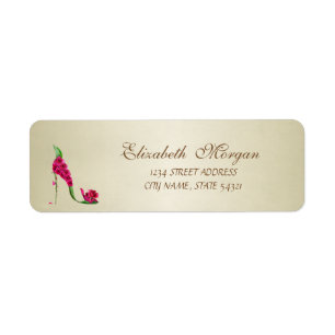 Elegant Glamourous  Address Label-Heel