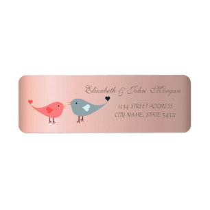 Elegant  Glamourous ,Birds In Love  Address Label