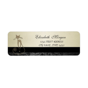 Elegant Glamourous  Cat  Address Label-