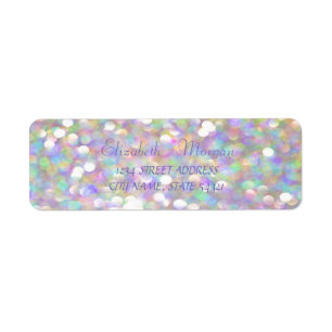 Elegant Glamourous Clorful Bokeh Address Label