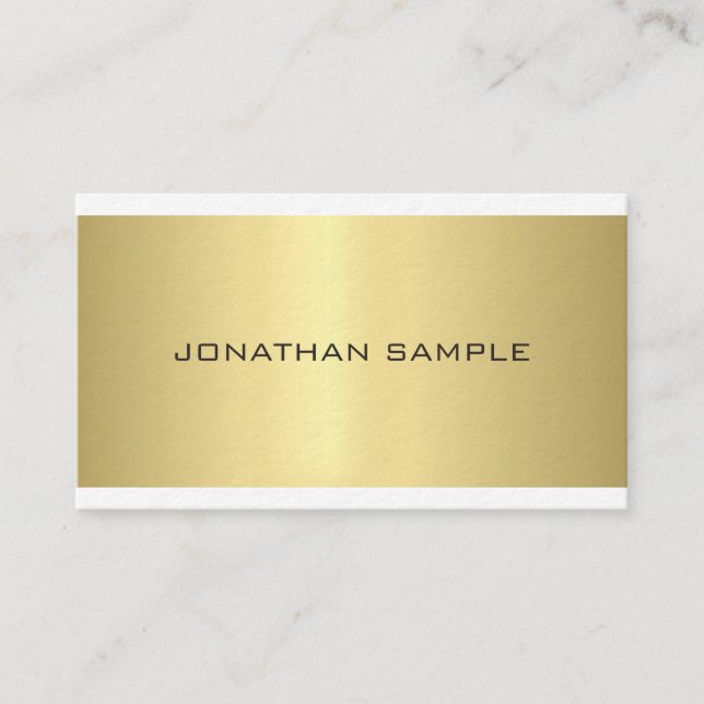 Elegant Glamourous Design Modern Gold Luxury Trend Business Card (Front)