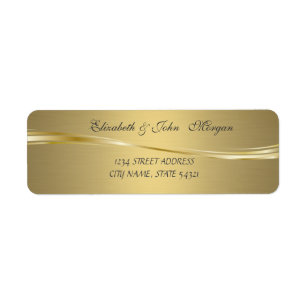 Elegant Glamourous  Faux Gold Address Label